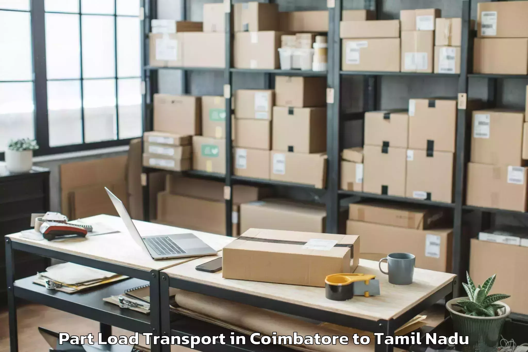 Affordable Coimbatore to Polur Part Load Transport